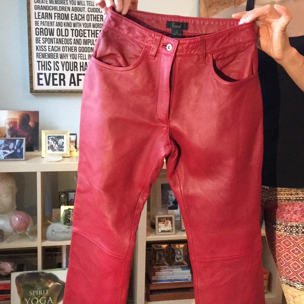 Leather lambskin women’s pants
